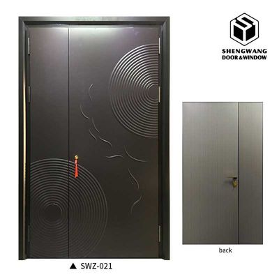 환경 보호 알루미늄 스윙 도어 경직 방지 90mm 현대 스윙 도어